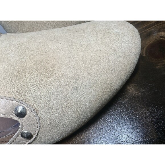 Corso Como Studded Slip On Nude Beige Leather Flats Shoes Women's 10‎ - Picture 6 of 9
